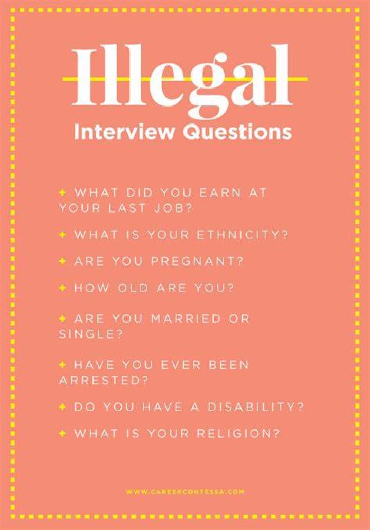 How do you report illegal interview questions?