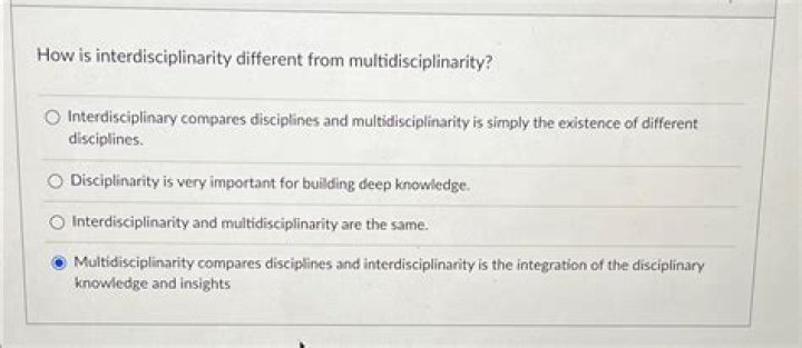 How is multidisciplinarity different from interdisciplinarity?