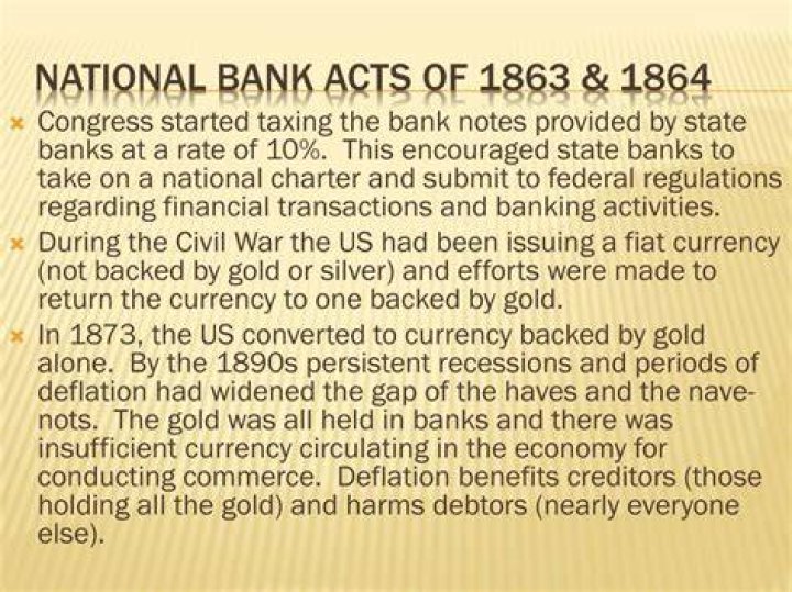 What did the National Banking Act of 1863 do?