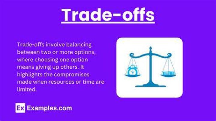 What does making a tradeoff require you to do?