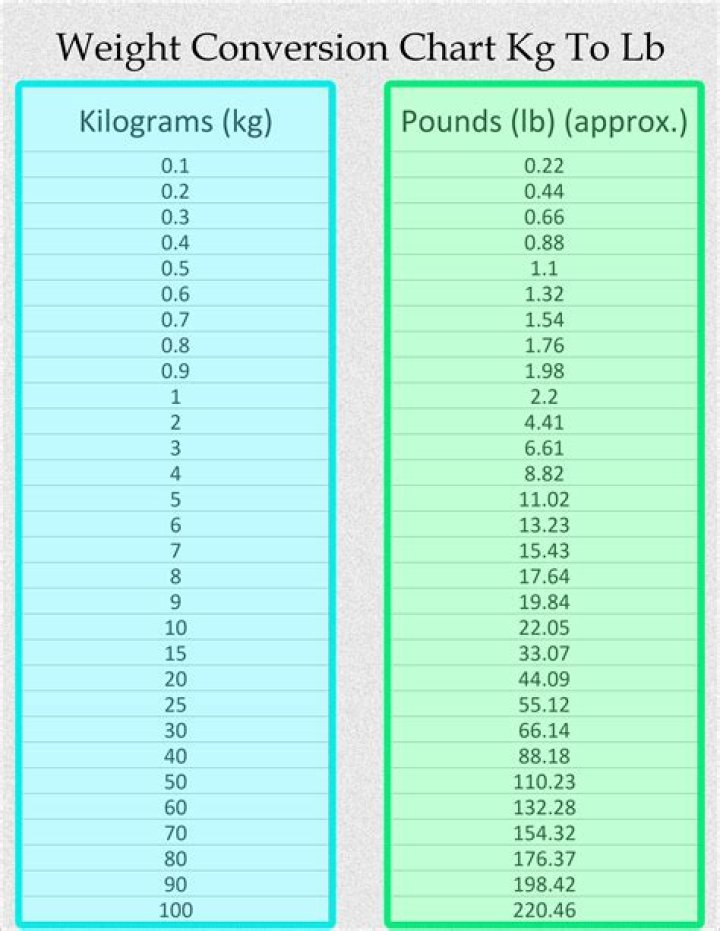 What is 100 kg in US weight?