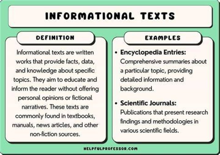 What is an example of an informational text?