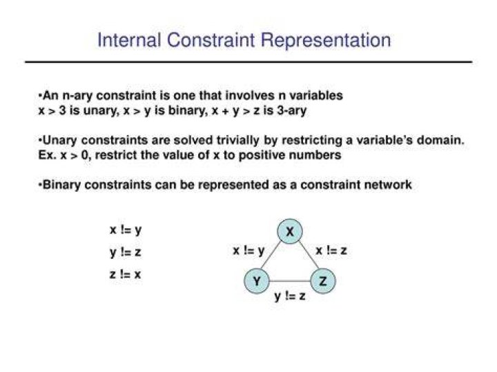 What is an example of an internal constraint?