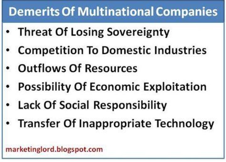 What is the disadvantage of multinational?