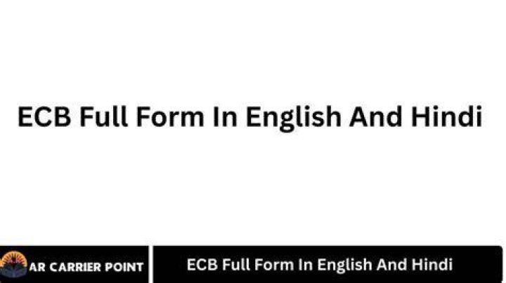 What is the full name of ECB?