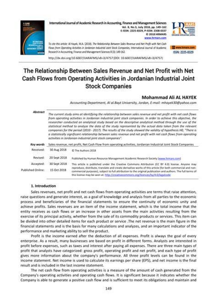 What is the relationship between net profit and cash?