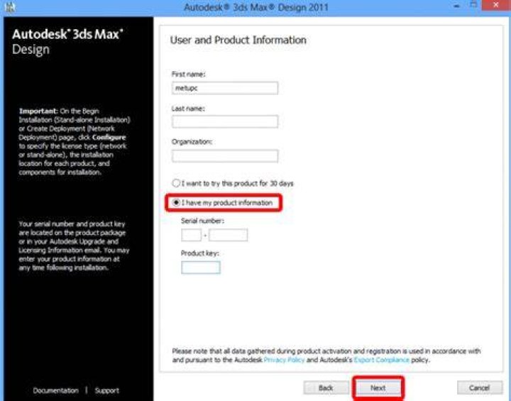 Where is 3ds Max serial number?